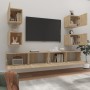 Set de muebles para TV 6 pzas madera contrachapada roble sonoma de vidaXL, Muebles TV - Ref: Foro24-3114264, Precio: 174,41 €...