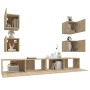 Set de muebles para TV 6 pzas madera contrachapada roble sonoma de vidaXL, Muebles TV - Ref: Foro24-3114264, Precio: 174,41 €...