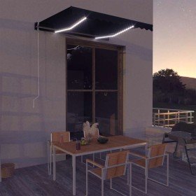 Toldo retráctil manual con LED gris antracita 300x250 cm en Toldos | Comprar online en Foru.es