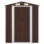 Cobertizo jardín acero galvanizado marrón oscuro 192x108x223 cm de vidaXL, Cobertizos - Ref: Foro24-319273, Precio: 204,64 €,...