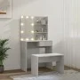 Juego de tocador con LED madera contrachapada gris hormigón by vidaXL, Bedroom Dressers - Ref: Foro24-3114110, Price: 107,77 ...