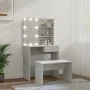 Juego de tocador con LED madera contrachapada gris hormigón by vidaXL, Bedroom Dressers - Ref: Foro24-3114110, Price: 107,77 ...