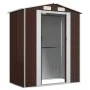 Cobertizo jardín acero galvanizado marrón oscuro 192x108x223 cm de vidaXL, Cobertizos - Ref: Foro24-319273, Precio: 204,64 €,...