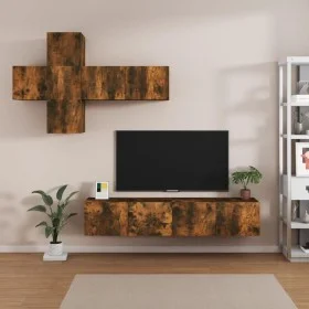 Set de muebles de TV 7 pzas madera contrachapada roble ahumado de vidaXL, Muebles TV - Ref: Foro24-3114515, Precio: 164,87 €,...