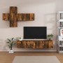 Set de muebles de TV 7 pzas madera contrachapada roble ahumado de vidaXL, Muebles TV - Ref: Foro24-3114515, Precio: 167,40 €,...