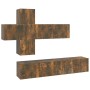 Set de muebles de TV 7 pzas madera contrachapada roble ahumado de vidaXL, Muebles TV - Ref: Foro24-3114515, Precio: 167,40 €,...