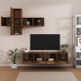 Set de muebles de TV 7 pzas madera contrachapada roble ahumado de vidaXL, Muebles TV - Ref: Foro24-3114515, Precio: 167,40 €,...