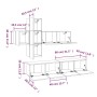 Set de muebles de TV 7 pzas madera contrachapada roble ahumado de vidaXL, Muebles TV - Ref: Foro24-3114515, Precio: 167,40 €,...
