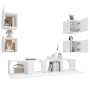 Set de muebles para TV 6 piezas madera contrachapada blanco de vidaXL, Muebles TV - Ref: Foro24-3114254, Precio: 191,64 €, De...