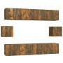 Set de muebles de TV 6 pzas madera contrachapada roble ahumado de vidaXL, Muebles TV - Ref: Foro24-3114363, Precio: 159,53 €,...
