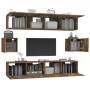 Set de muebles de TV 6 pzas madera contrachapada roble ahumado de vidaXL, Muebles TV - Ref: Foro24-3114363, Precio: 159,53 €,...