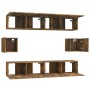 Set de muebles de TV 6 pzas madera contrachapada roble ahumado de vidaXL, Muebles TV - Ref: Foro24-3114363, Precio: 159,53 €,...