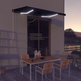 Toldo retráctil manual con LED gris antracita 350x250 cm en Toldos | Comprar online en Foru.es