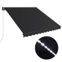 Toldo retráctil manual con LED gris antracita 350x250 cm en Toldos | Comprar online en Foru.es