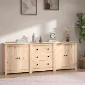 Aparador de madera maciza de pino 210x35x80 cm de vidaXL, Aparadores - Ref: Foro24-3114069, Precio: 326,43 €, Descuento: %