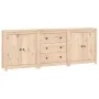 Aparador de madera maciza de pino 210x35x80 cm de vidaXL, Aparadores - Ref: Foro24-3114069, Precio: 326,43 €, Descuento: %