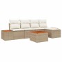 Conjunto de sofá de jardín 6 pcs Beige ratán sintético en Sofás de exterior | Comprar online en Foru.es