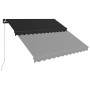Toldo retráctil manual con LED gris antracita 350x250 cm en Toldos | Comprar online en Foru.es