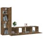 Set de muebles de TV 4 pzas madera contrachapada roble ahumado de vidaXL, Muebles TV - Ref: Foro24-3114315, Precio: 115,41 €,...