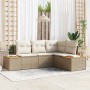 Conjunto de sofá de jardín 5 pcs Beige ratán sintético en Sofás de exterior | Comprar online en Foru.es