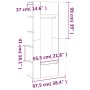 Mueble de recibidor 2 uds madera contrachapada roble ahumado de vidaXL, Taquillas y armarios de almacenamiento - Ref: Foro24-...