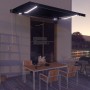 Toldo retráctil manual con LED gris antracita 450x300 cm en Toldos | Comprar online en Foru.es