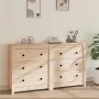 Aparador de madera maciza de pino 140x35x80 cm de vidaXL, Aparadores - Ref: Foro24-3114079, Precio: 255,14 €, Descuento: %