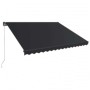 Toldo retráctil manual con LED gris antracita 450x300 cm en Toldos | Comprar online en Foru.es