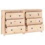 Aparador de madera maciza de pino 140x35x80 cm de vidaXL, Aparadores - Ref: Foro24-3114079, Precio: 227,94 €, Descuento: %