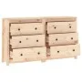 Aparador de madera maciza de pino 140x35x80 cm de vidaXL, Aparadores - Ref: Foro24-3114079, Precio: 255,14 €, Descuento: %