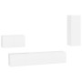 Set de muebles para TV 4 piezas madera contrachapada blanco de vidaXL, Muebles TV - Ref: Foro24-3114334, Precio: 176,20 €, De...