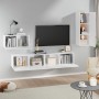 Set de muebles para TV 4 piezas madera contrachapada blanco de vidaXL, Muebles TV - Ref: Foro24-3114334, Precio: 176,20 €, De...