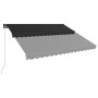 Toldo retráctil manual con LED gris antracita 450x300 cm en Toldos | Comprar online en Foru.es