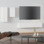 Set de muebles para TV 4 piezas madera contrachapada blanco de vidaXL, Muebles TV - Ref: Foro24-3114622, Precio: 184,25 €, De...