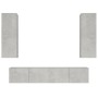 Set de muebles de TV 4 pzas madera contrachapada gris hormigón de vidaXL, Muebles TV - Ref: Foro24-3114201, Precio: 186,06 €,...