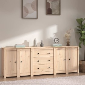 Aparador de madera maciza de pino 230x35x80 cm de vidaXL, Aparadores - Ref: Foro24-3114074, Precio: 342,04 €, Descuento: %