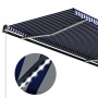 Toldo con LED y sensor de viento azul y blanco 500x300 cm en Toldos | Comprar online en Foru.es