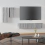 Set de muebles para TV 4 pzas madera contrachapada gris Sonoma de vidaXL, Muebles TV - Ref: Foro24-3114628, Precio: 131,82 €,...
