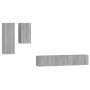 Set de muebles para TV 4 pzas madera contrachapada gris Sonoma de vidaXL, Muebles TV - Ref: Foro24-3114628, Precio: 131,82 €,...