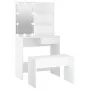 Juego de tocador con LED madera contrachapada blanco de vidaXL, Tocadores para dormitorios - Ref: Foro24-3114107, Precio: 119...