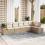 Conjunto de sofás de jardín con cojín 6 pcs Beige Poliratán en Sofás de exterior | Comprar online en Foru.es