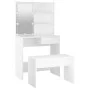 Juego de tocador con LED madera contrachapada blanco de vidaXL, Tocadores para dormitorios - Ref: Foro24-3114107, Precio: 119...