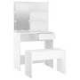 Juego de tocador con LED madera contrachapada blanco de vidaXL, Tocadores para dormitorios - Ref: Foro24-3114107, Precio: 119...