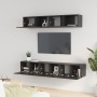Set de muebles para TV 5 piezas madera contrachapada negro de vidaXL, Muebles TV - Ref: Foro24-3114423, Precio: 195,25 €, Des...