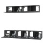 Set de muebles para TV 5 piezas madera contrachapada negro de vidaXL, Muebles TV - Ref: Foro24-3114423, Precio: 195,25 €, Des...
