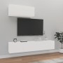 Set de muebles de TV 3 piezas madera contrachapada blanco de vidaXL, Muebles TV - Ref: Foro24-3114470, Precio: 155,46 €, Desc...