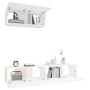Set de muebles de TV 3 piezas madera contrachapada blanco de vidaXL, Muebles TV - Ref: Foro24-3114470, Precio: 155,46 €, Desc...