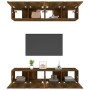 Muebles TV 4 uds madera contrachapada roble ahumado 80x30x30 cm de vidaXL, Muebles TV - Ref: Foro24-3114187, Precio: 117,67 €...