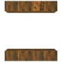 Muebles TV 4 uds madera contrachapada roble ahumado 80x30x30 cm de vidaXL, Muebles TV - Ref: Foro24-3114187, Precio: 117,67 €...