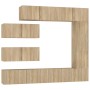 Set de muebles para TV 7 pzas madera contrachapada roble Sonoma de vidaXL, Muebles TV - Ref: Foro24-3114560, Precio: 291,49 €...